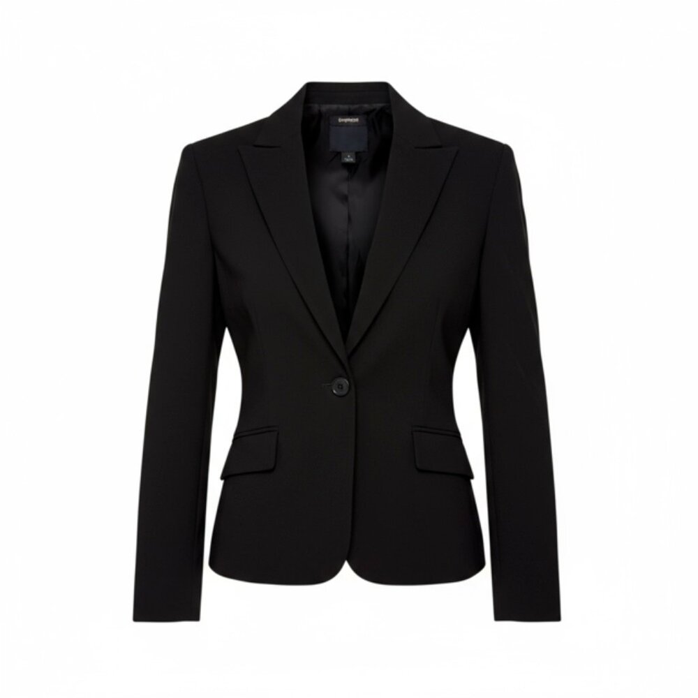 Express black tuxedo style lapel one button blazer jacket size 8